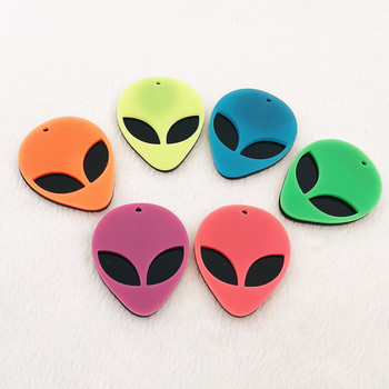 12 τμχ Ακρυλικό χαριτωμένο UFO Alien Head Charms μενταγιόν για Μόδα Σκουλαρίκια Κολιέ Βραχιόλι Μπρελόκ Αξεσουάρ κατασκευής κοσμημάτων DIY