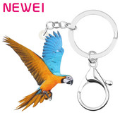 Breloc Newei Acrilic Macaw Papagal Estetic Animal Drăguț Pasăre Breloc Bijuterii pentru Femei Copii Fată Decorare la modă Cadou pentru posetă