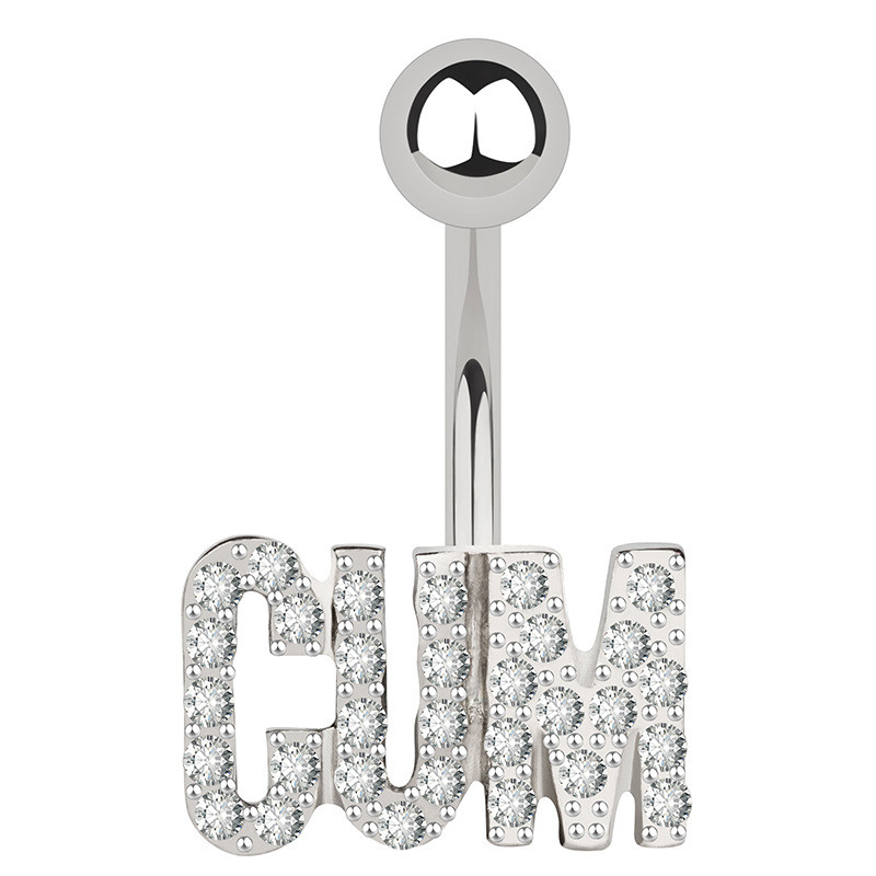 Oțel chirurgical Bijuterie completă Inel pentru buric Scrisoare Sexy Cristal Ombligo Inele Bar pentru buric Piercing pentru corp Bijuterii