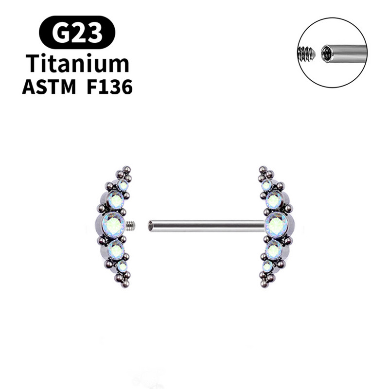 1 buc. Piercing pentru mamelon din titan G23, 14 g, spirală, CZ, barbelă, inel pentru mamelon, joc pentru adulți, Bondage, piercing sexy pentru corp, bijuterii, cadou pentru iubitori