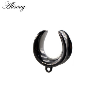 Alisouy 1 τμχ 6-25mm από ανοξείδωτο ατσάλι Στρογγυλή σέλα DIY Βύσμα αυτιού σήραγγα Expander Φορεία μετρητές Σκουλαρίκια Piercing Body Jewelry