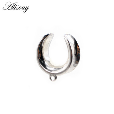 Alisouy 1buc 6-25mm șa rotundă din oțel inoxidabil DIY dop pentru tunel pentru ureche Expander Stretchers Calibre Cercei Piercing Bijuterii pentru corp