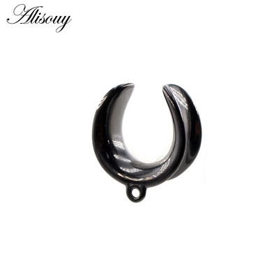 Alisouy 1buc 6-25mm șa rotundă din oțel inoxidabil DIY dop pentru tunel pentru ureche Expander Stretchers Calibre Cercei Piercing Bijuterii pentru corp