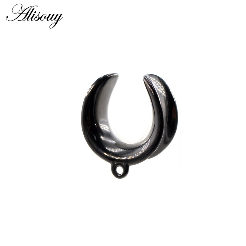 Alisouy 1buc 6-25mm șa rotundă din oțel inoxidabil DIY dop pentru tunel pentru ureche Expander Stretchers Calibre Cercei Piercing Bijuterii pentru corp