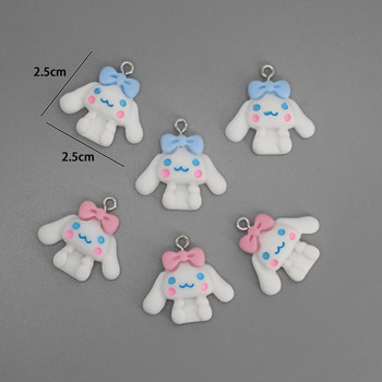 10 τμχ/συσκευασία Mix Lucky Dog Cute Earring Charms Diy Resin Flatback Animal μενταγιόν για μπρελόκ Αξεσουάρ κοσμημάτων D209