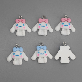 10 τμχ/συσκευασία Mix Lucky Dog Cute Earring Charms Diy Resin Flatback Animal μενταγιόν για μπρελόκ Αξεσουάρ κοσμημάτων D209