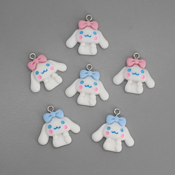 10 τμχ/συσκευασία Mix Lucky Dog Cute Earring Charms Diy Resin Flatback Animal μενταγιόν για μπρελόκ Αξεσουάρ κοσμημάτων D209