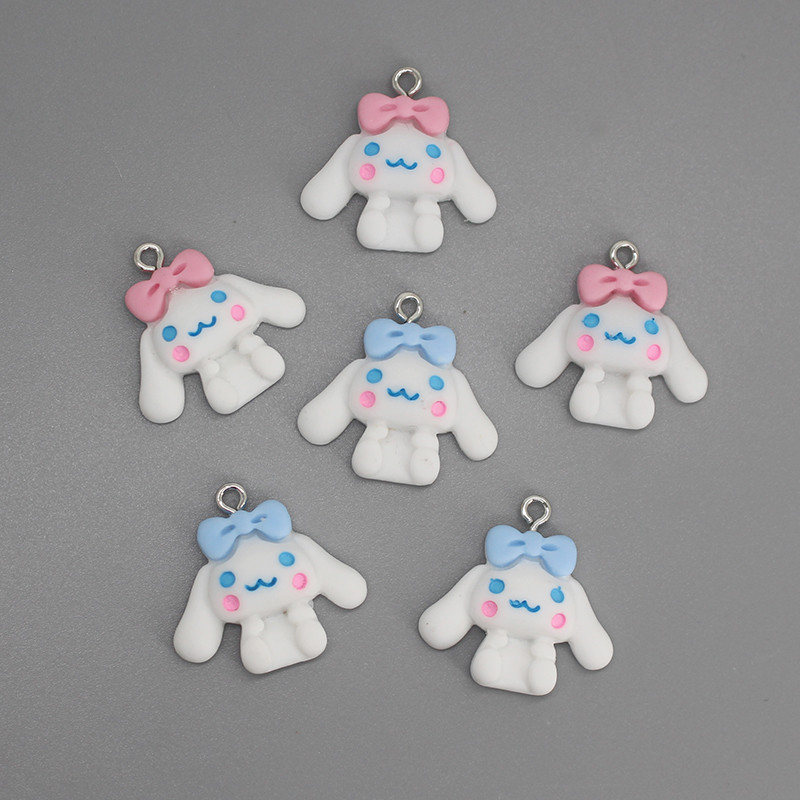 10 бр./опаковка Mix Lucky Dog Сладки обеци Талисмани Направи си сам смола Flatback Животни висулки за ключодържател Аксесоар за бижута D209