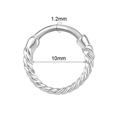 ZS 1PC 16G Piercing Septum Cupru Femei Cristal Inimă Star Inel Nas Zircon Septum Clicker Cartilaj Piercing Daith Bijuterii