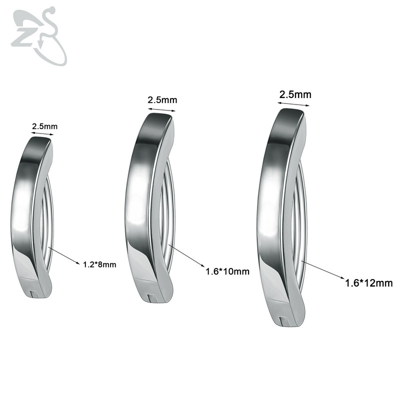 ZS 1 buc 14G din oțel inoxidabil Clicker inel pentru buric pentru femei de culoare auriu curbat inversat buric barbell bijuterii pentru corp 8/10/12MM