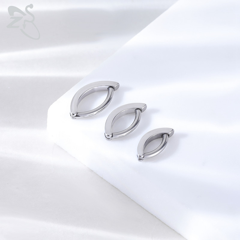 ZS 1 buc 14G din oțel inoxidabil Clicker inel pentru buric pentru femei de culoare auriu curbat inversat buric barbell bijuterii pentru corp 8/10/12MM