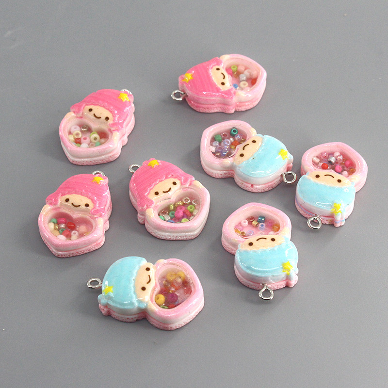 Se amestecă 10 bucăți/pachet Înger drăguț, băiat, fată, cercei din rășină, medalion, margele, pandantiv pentru breloc, colier, bijuterii pentru copii.