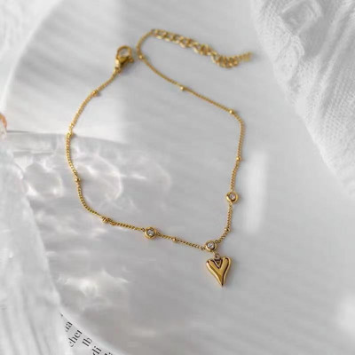 Moda New Golden Love Crystal Anklet Braț de damă Design de interes special Braț de gleznă prietene Accesorii de damă
