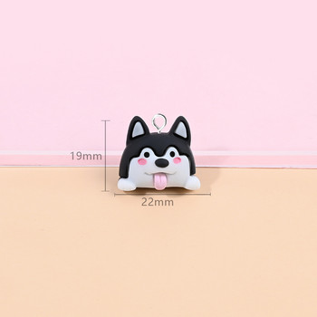 Μίγμα 10 τμχ/συσκευασία Cute Puppy Dog Resin Earring Charms DIY Flatback Pets Animal μενταγιόν για βραχιόλι μπρελόκ Κόσμημα Μάρκα