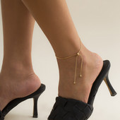 Ailodo Ρυθμιζόμενο ποδαράκι με αλυσίδα φιδιού για γυναίκες χρυσό ασημί χρώμα μινιμαλιστικό καλοκαιρινό ποδήλατο κοσμήματα για κορίτσια Δώρο 2022