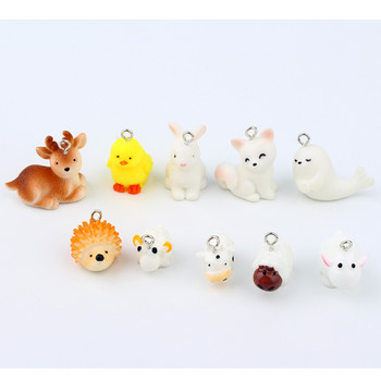 3 τμχ Kawaii Fox Hedgehog Elk Charms Σκουλαρίκια Ευρήματα Πρωτοχρονιάς DIY Craft Αξεσουάρ Κολιέ Κρεμαστό Χειροποίητο Κοσμήματα