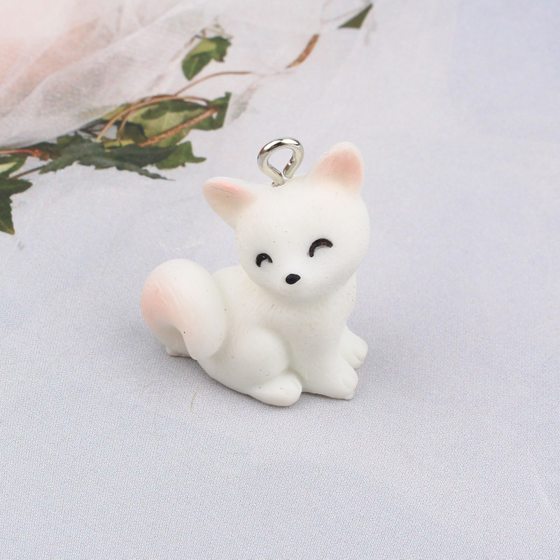 3db Kawaii Fox Hedgehog Elk Resin Charms Fülbevaló Találatok Újévi DIY Kézműves Kiegészítők Nyaklánc Medál Kézzel Készített Ékszer Alkatrész