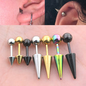 2 buc. 18G bar gotic, scurt, lung, cercei, con, cartilaj, Helix Piercing Stud Demon Nail Diavol Tragus Inel Aretes Bijuterii pentru ureche