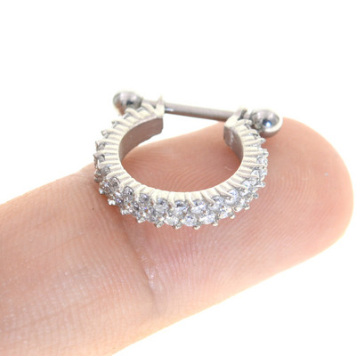 1 buc 8-10mm 100% oțel chirurgical Cz cercei piercing cu cerc legănat tragus helix cartilaj rook bijuterii nas stud bijuterii pentru corp