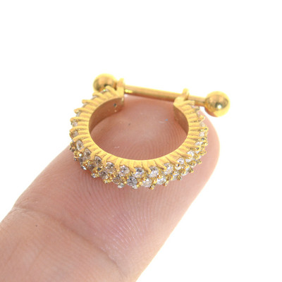 1 buc 8-10mm 100% oțel chirurgical Cz cercei piercing cu cerc legănat tragus helix cartilaj rook bijuterii nas stud bijuterii pentru corp