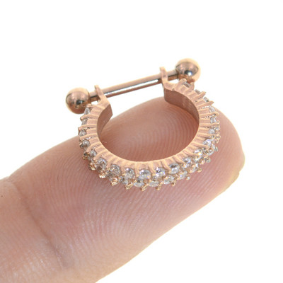 1 buc 8-10mm 100% oțel chirurgical Cz cercei piercing cu cerc legănat tragus helix cartilaj rook bijuterii nas stud bijuterii pentru corp