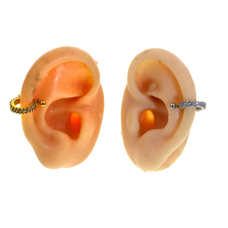 1 buc 8-10mm 100% oțel chirurgical Cz cercei piercing cu cerc legănat tragus helix cartilaj rook bijuterii nas stud bijuterii pentru corp