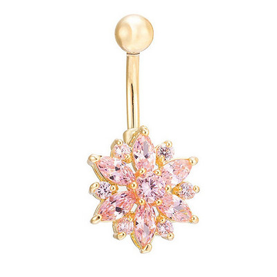 1 buc. Piercing pentru corp din oțel chirurgical, bijuterii, floare, buric, bară pentru burtică, piercing pentru buric, inele pentru buric pentru fete