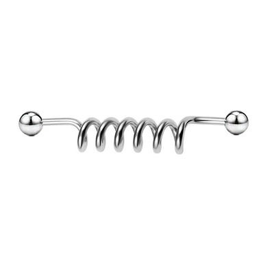 Butterfly Arrow Barbell industrial pentru femei Bărbați Oțel CZ Cartilage Helix Cercei Stud Piercing Bijuterii Oreja 14Gx38mm 1PC
