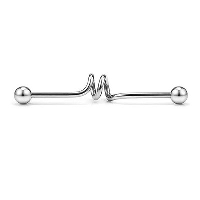 Butterfly Arrow Barbell industrial pentru femei Bărbați Oțel CZ Cartilage Helix Cercei Stud Piercing Bijuterii Oreja 14Gx38mm 1PC