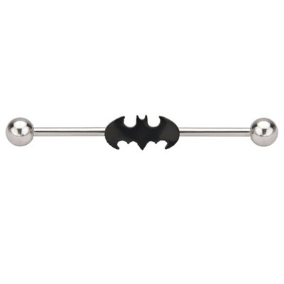 Butterfly Arrow Barbell industrial pentru femei Bărbați Oțel CZ Cartilage Helix Cercei Stud Piercing Bijuterii Oreja 14Gx38mm 1PC