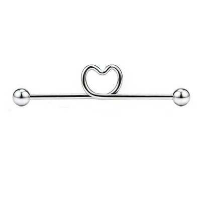 Butterfly Arrow Barbell industrial pentru femei Bărbați Oțel CZ Cartilage Helix Cercei Stud Piercing Bijuterii Oreja 14Gx38mm 1PC