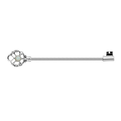 Butterfly Arrow Barbell industrial pentru femei Bărbați Oțel CZ Cartilage Helix Cercei Stud Piercing Bijuterii Oreja 14Gx38mm 1PC