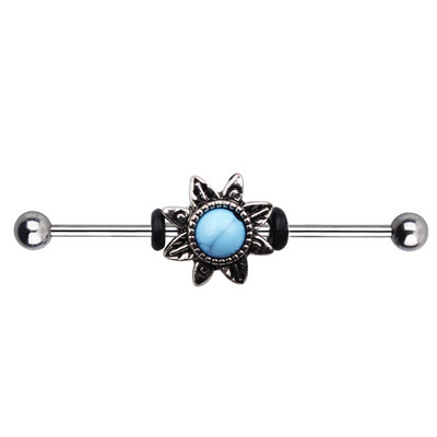 Butterfly Arrow Barbell industrial pentru femei Bărbați Oțel CZ Cartilage Helix Cercei Stud Piercing Bijuterii Oreja 14Gx38mm 1PC