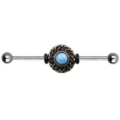 Butterfly Arrow Barbell industrial pentru femei Bărbați Oțel CZ Cartilage Helix Cercei Stud Piercing Bijuterii Oreja 14Gx38mm 1PC