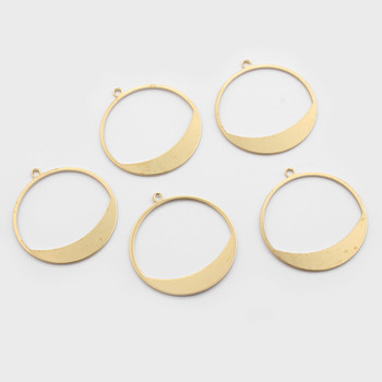 20 τμχ Fashion Raw Brass Charms Ανοιχτό στρογγυλό μενταγιόν για DIY σκουλαρίκι κοσμήματα Κατασκευή γεωμετρικά μενταγιόν αξεσουάρ Χειροποίητη κατασκευή