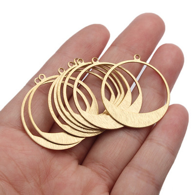 20 buc. Brelocuri din alamă brută de modă pandantiv rotund deschis pentru fabricarea de bijuterii pentru cercei, accesorii geometrice, fabricare manuală
