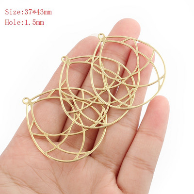 20 buc. Brelocuri din alamă brută de modă pandantiv rotund deschis pentru fabricarea de bijuterii pentru cercei, accesorii geometrice, fabricare manuală