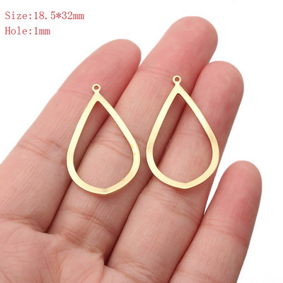 20 buc. Brelocuri din alamă brută de modă pandantiv rotund deschis pentru fabricarea de bijuterii pentru cercei, accesorii geometrice, fabricare manuală