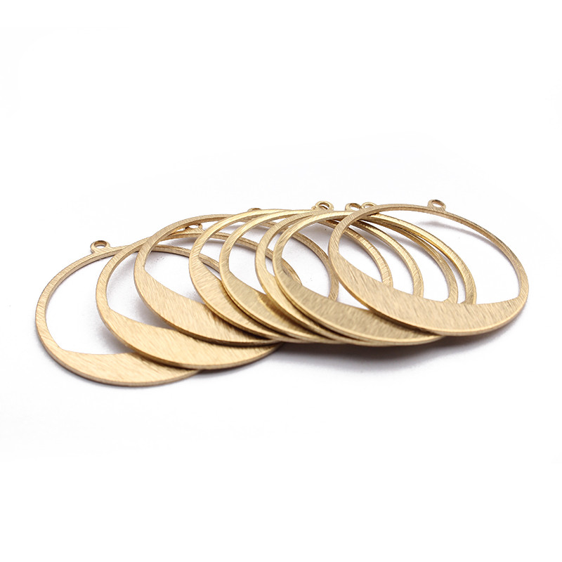 20 buc. Brelocuri din alamă brută de modă pandantiv rotund deschis pentru fabricarea de bijuterii pentru cercei, accesorii geometrice, fabricare manuală
