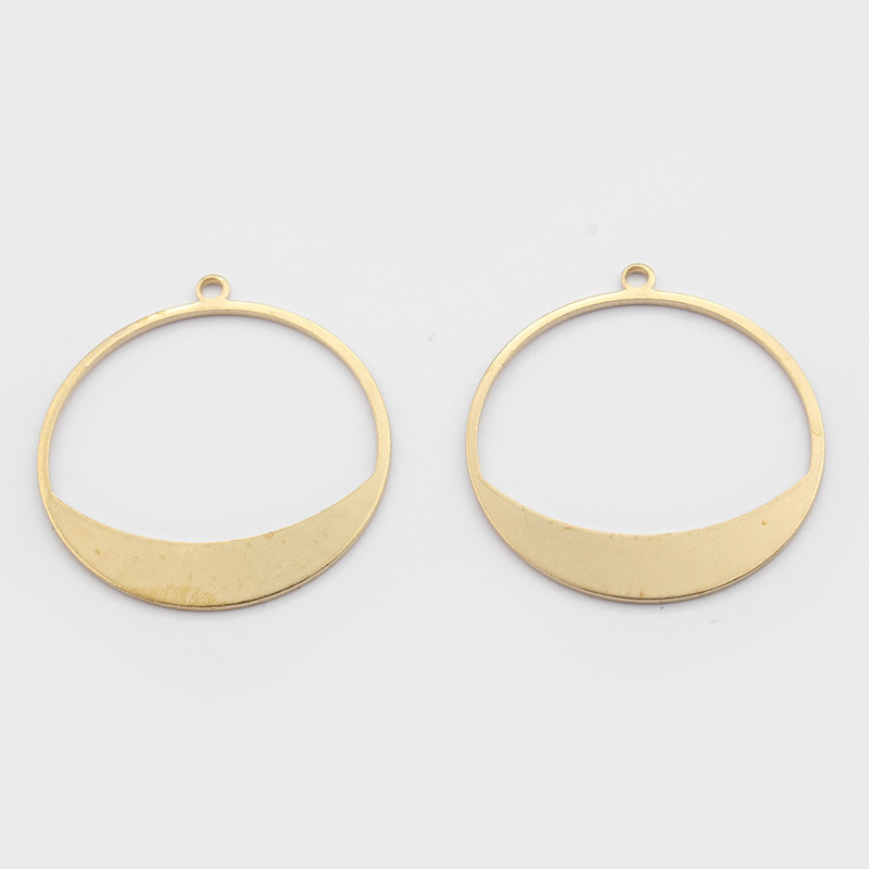 20 buc. Brelocuri din alamă brută de modă pandantiv rotund deschis pentru fabricarea de bijuterii pentru cercei, accesorii geometrice, fabricare manuală