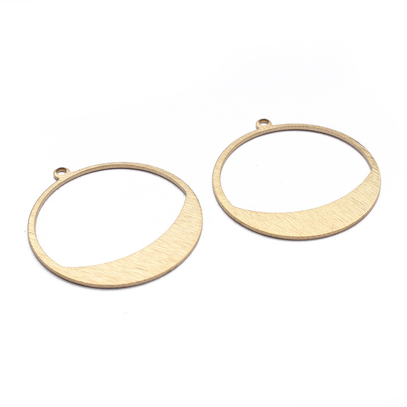 20 buc. Brelocuri din alamă brută de modă pandantiv rotund deschis pentru fabricarea de bijuterii pentru cercei, accesorii geometrice, fabricare manuală