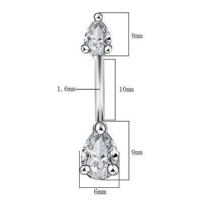 imixlot Fashion Piercing pentru buric cu pandantiv pentru femei Piercing pentru buric cu ciucuri lungi de cristal Bijuterii sexy pentru corp