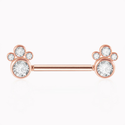 Pereche oțel chirurgical 361L fără fir Cz floarea-soarelui mamelon barbell inel cristal Cluster press Fit mamelon scut piercing bijuterii