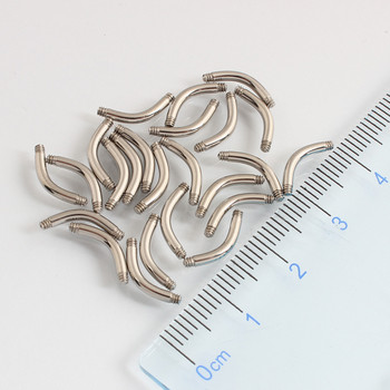14G 16G Body Piercing DIY Ιατρική βίδα από ανοξείδωτο ατσάλι Κλωστή ράβδο τόξου ανταλλακτικό Δαχτυλίδι αφαλός Καρφί φρυδιών 10 τεμάχια πολλά