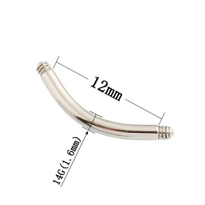 14G 16G testpiercing barkácsolás orvosi rozsdamentes acél csavarmenet ívrúd alkatrész Köldökgyűrű Szemöldök köröm 10 darab egy tétel