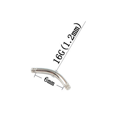 14G 16G testpiercing barkácsolás orvosi rozsdamentes acél csavarmenet ívrúd alkatrész Köldökgyűrű Szemöldök köröm 10 darab egy tétel