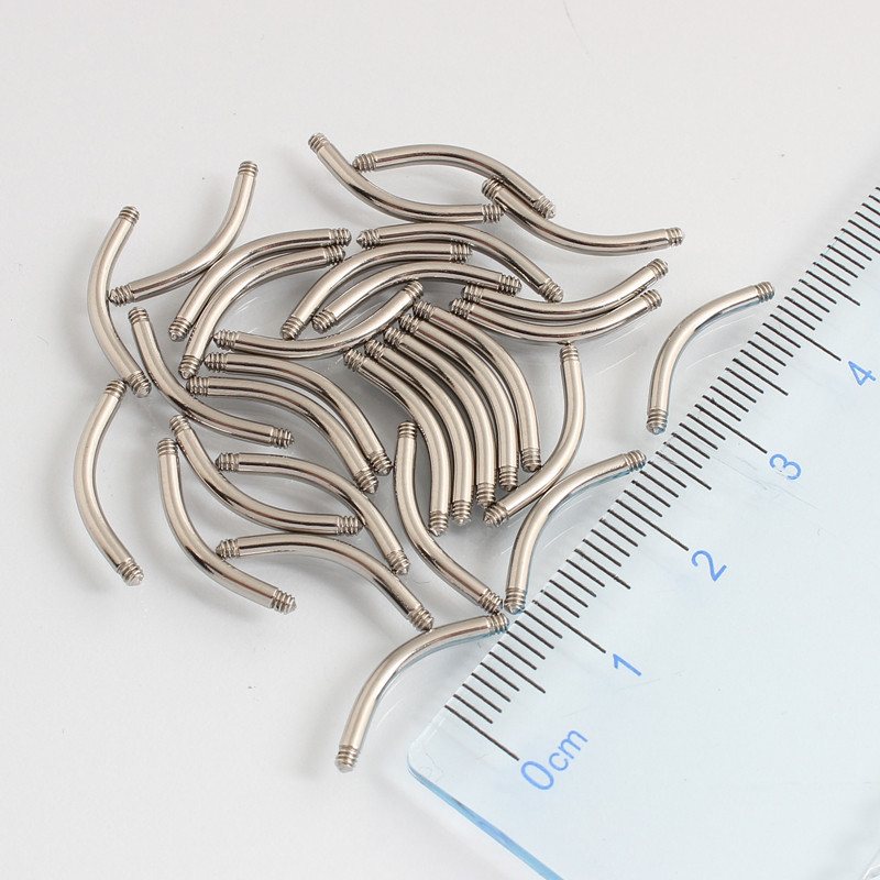 14G 16G testpiercing barkácsolás orvosi rozsdamentes acél csavarmenet ívrúd alkatrész Köldökgyűrű Szemöldök köröm 10 darab egy tétel