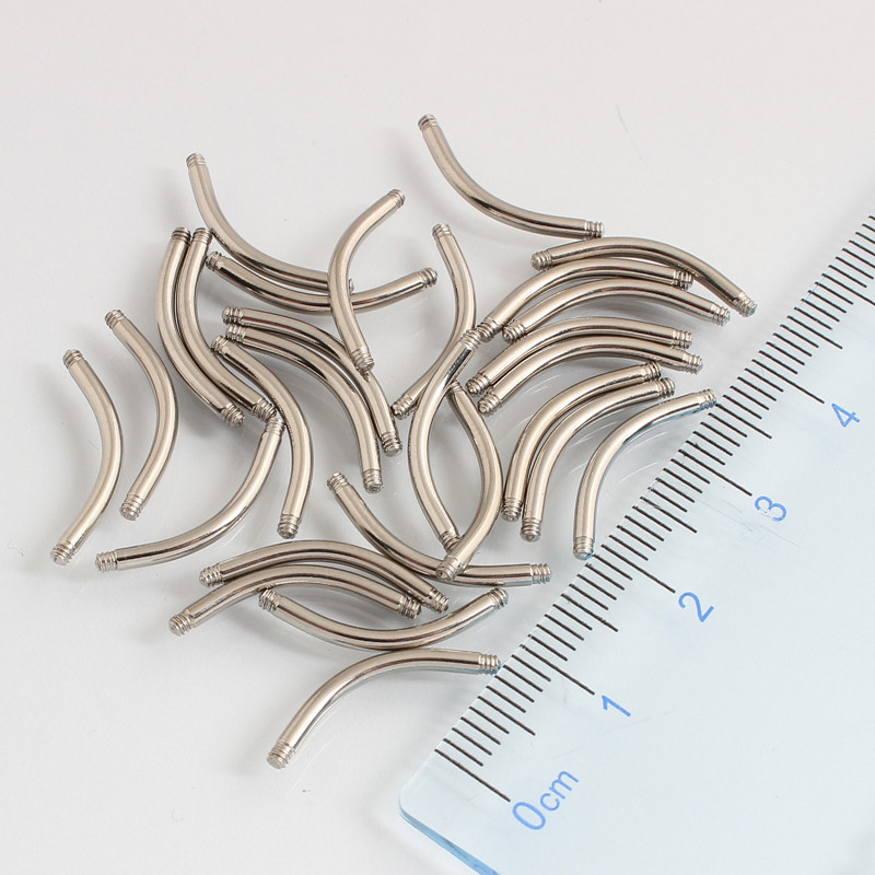 14G 16G testpiercing barkácsolás orvosi rozsdamentes acél csavarmenet ívrúd alkatrész Köldökgyűrű Szemöldök köröm 10 darab egy tétel