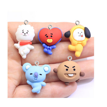 10 τμχ Funny Cartoon Animal Resin Charms Kawaii DIY Decor αξεσουάρ Σκουλαρίκι με μπρελόκ Κολιέ Κρεμαστό κόσμημα Ευρήματα κοσμημάτων