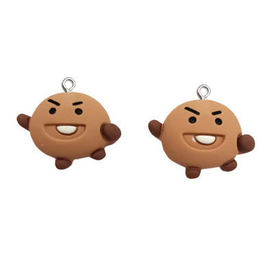 10 buc. Brelocuri amuzante din rășină cu animale din desene animate Kawaii Accesorii de decor DIY pentru cercei breloc colier bibelar pandantiv bijuterii descoperiri